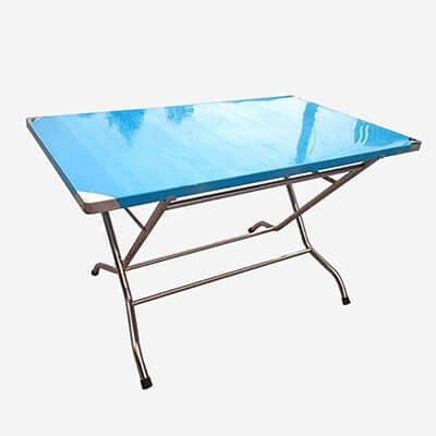Bàn Inox Chữ Nhật - Chân Rời - Ø 25