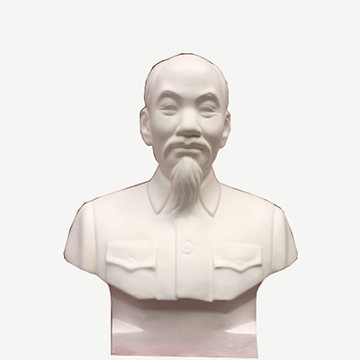 Tượng bác hồ thạch cao màu trắng